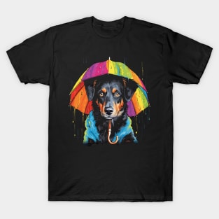 Akbash Rainy Day With Umbrella T-Shirt